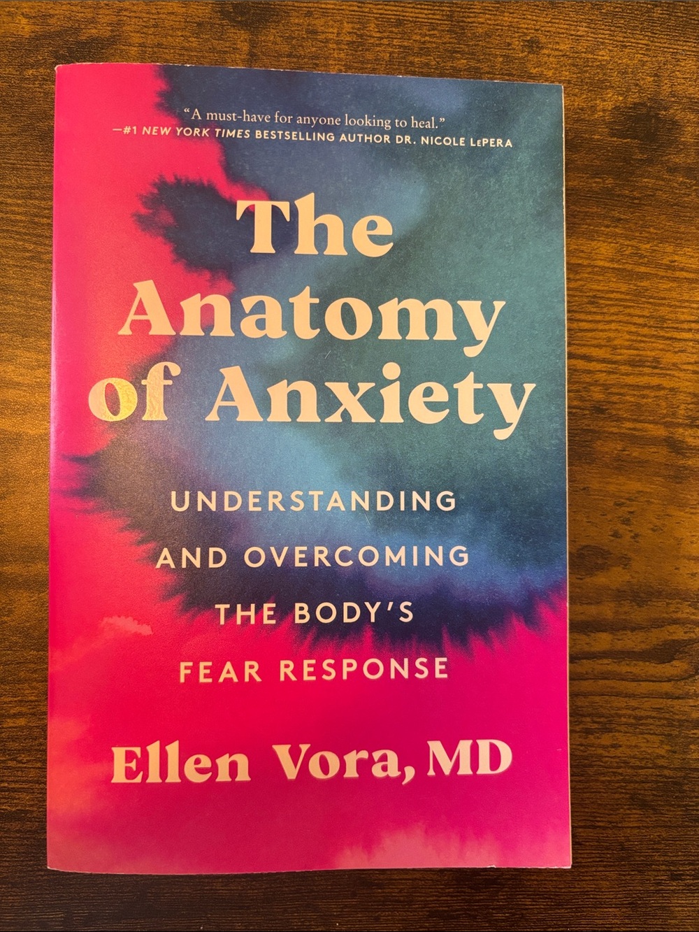 The Anatomy of Anxiety by Ellen Vora, MD - Blue & Pink Cover